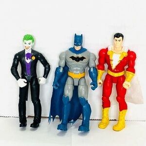 Dc Comics Action Figures Lot(3) Batman Joker Thunder Not Complete Read 4in